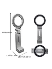 Airplane Magnetic Phone Holder, Foldable And Adjustable Phone Stand, Portable Travel Phone Mount, Suitable For Airplane Seat Backs, Train Travel, Airplane Trips, Train Journeys, Long-Distance Travel Hands-Free Viewing - Multicolor - View 5