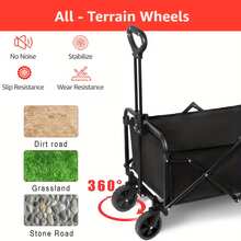 Foldable Track & Field Equipment Cart | Large Capacity Camping Wagon | Foldable Multi-Function Outdoor Trolley | 300kg Load Capacity, Adjustable, Suitable For Track & Field/Camping - B - View 6