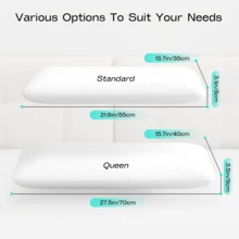 1pc Thin Memory Foam Neck Pillow For Bed, Suitable For Side, Back And Stomach Sleepers | Slow Rebound, Soft And Comfortable | Double-Sided Pillowcase, One Side Ice Silk, One Side Polyester Fiber | Suitable For Napping, Traveling, Office, - White - View 3