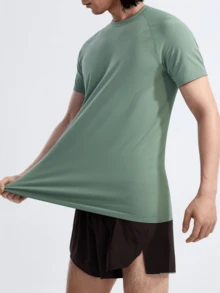 CAMEL CROWN Outdoor Functional Short-Sleeved Crew Neck Slim Fit T-Shirt, Antibacterial, Suitable For Hiking, Men And Women. - Midori Matsuno - View 2