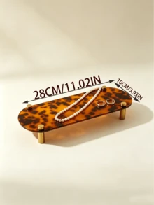 1 buah Stand Pajangan Akrilik, Tempat Akrilik, Rak Penyimpanan Kosmetik, Baki Desain French Lazy Chill, Baki Perhiasan Aksesori Warna Perak Tembaga Motif Tempurung Kura-kura, Baki Lilin Aromaterapi, Dekorasi Meja Rumah, Dekorasi Rumah, Dekorasi Kamar, Hadiah - View 11