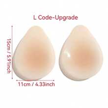 1 Pair Invisible Strapless Adhesive Breast Lift Pads, Water Drop Shape Design, Trimmable Fit, Non-Slip And Reusable, Suitable For Swimwear, Strapless Tops, Vacation, Pool And Daily Wear, Skin-Friendly Breathable And Washable - Thin style - View 14