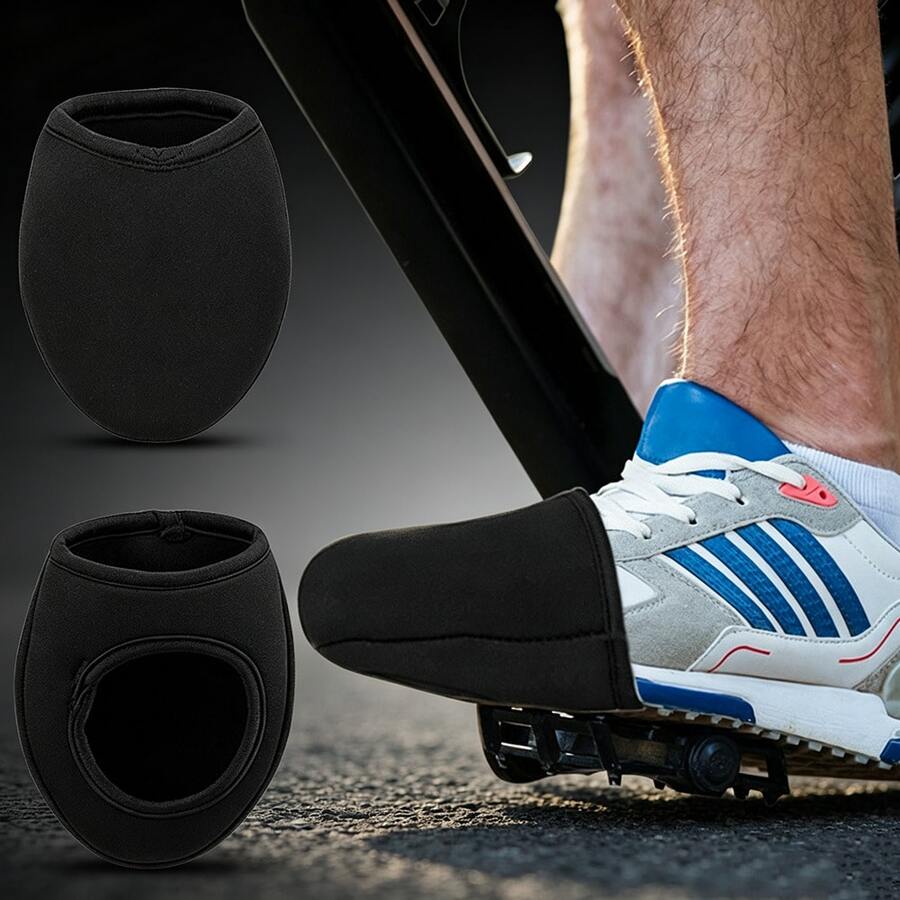 Motorcycle Bicycle Shoe Toe Cover, Wear Resistant Windproof Protective Shoe Cover, Outdoor Cycling Foot Protector For Men Women - Black - View 1