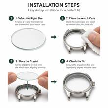10pcs Flat Sapphire Glass Watch Crystal 35/36/37/38/39/40mm Scratch Resistant Watch Face Replacement Parts For Watchmaker DIY Watch Repair - A - View 2