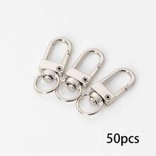 25/50pcs Multi-Color Rotating Door Keychains, Metal Clasps, Suitable For Jewelry Accessories And DIY Keychain Jewelry Making - Keychain - View 12