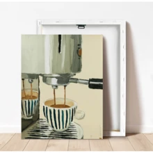 1 pièce, canevas murale, Décoration murale encadrée, Machine à expresso italienne vintage, Art minimaliste de goutte à goutte de café, Décoration de cuisine et de bar à café cosy, Décoration de café de style ferme moderne, Décoration iconique pour les amateurs de café, Décoration de maison, Décoration de chambre, Décoration de salle de bain, Décoration d'appartement, Décoration de vacances, Cadeaux de vacances - L'art du thé - Voir 4