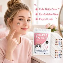40/200pcs Cartoon Acne Patch, Cute Cat-Shaped Facial Concealer Acne Patch, Gentle And Non-Irritating, Suitable For Both Men And Women - Cartoon - View 3