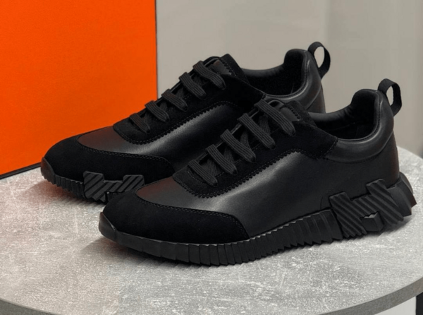 Her 2026 New Style Men's & Women's Retro Lace-Up Trainers, Textured H-Pattern Platform Sneakers, Soft Suede & Leather Daily Walking Street Shoes