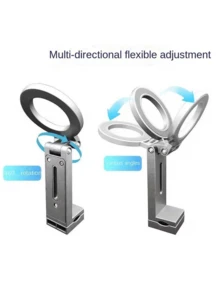 Airplane Magnetic Phone Holder, Foldable And Adjustable Phone Stand, Portable Travel Phone Mount, Suitable For Airplane Seat Backs, Train Travel, Airplane Trips, Train Journeys, Long-Distance Travel Hands-Free Viewing - Multicolor - View 4
