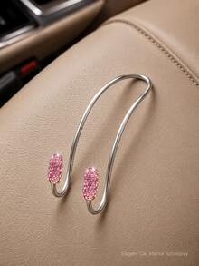 Luxury Crystal Car Backseat Hook, Durable Metal Backrest Hook, Shiny Design, Suitable For Women, Universal Fit For SUV And Sedan - A - View 3