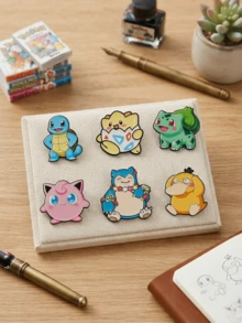 Gantungan Kunci Enamel Logam Pokémon & Bros Enamel Pikachu Psyduck Bulbasaur Jigglypuff Bola Pokémon Kartun Bros Gantungan Kunci Dekorasi Ransel Hadiah Penggemar Anime - MultiWarna - View 7