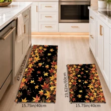 1pc Maple Leaf Pattern Diatomaceous Earth Kitchen Mat, Absorbent Kitchen Floor Mat, Kitchen Rug, Long Runner Mat, Sink Front Mat, Suitable For Kitchen, Bathroom, Entryway, Hallway, Laundry Room And Home Decor - Multicolor - View 14