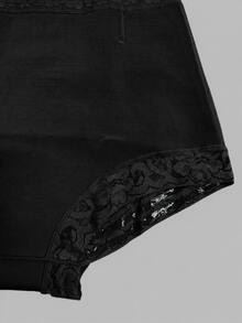 1 pieza Pantalón modelador de cintura alta para mujer, apta para múltiples ocasiones - Negro - Ver 8