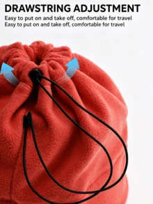 CAMEL CROWN Fleece Hat Windproof Warm Neck Gaiter, Fashion Versatile Hat For Cycling Autumn Winter - Sunrise Red - View 4