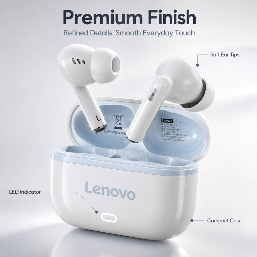 Lenovo EA269 True Wireless Earbuds Bluetooth 5.4 In Ear Noise Reduction Ultra Low Latency Gaming Stereo Earphones For Sports Office Daily Android IOS - View 1