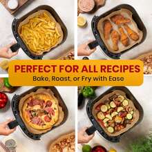 100/50/25pcs Disposable Square Air Fryer Liners, 6 Inch And 8 Inch Optional, Oil-Proof Non-Stick Baking Paper, Suitable For Cooking, Grilling, Outdoor Picnic, Kitchen And Baking Essentials - Square - View 8