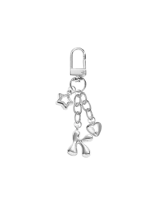 泡泡可愛包包吊飾鑰匙圈 Key Ring 背包掛飾，附鏤空星星與愛心配件、亮面 A-Z 字母、閃亮合金包包與背包吊飾，生日與特殊場合完美禮物，耳機吊飾、鑰匙圈環包包與背包吊飾，女性與女孩禮物、汽車吊飾、錢包與手提包配件，適合妻子、伴侶、學生、姊妹、好友，情人節、教師節、開學、畢業禮物 - 彩色 - 查看 25