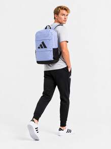 Adidas Unisex Outdoor Hiking Badminton Backpack, Large Capacity Student Campus Commuter Backpack, Size: Approx. 45*29.5*14.5cm - Purple/Black - View 2