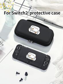 New Switch 2 (2025) 遊戲主機配件 1件裝 疲憊鴨圖案保護殼，相容於 Switch 2、Switch NS/Switch OLED/Lite，Switch 遊戲主機配件收納袋保護套，適合 Switch 玩家的浪漫禮物 - 彩色 - 查看 1