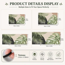 1pc Tropical Green Plant Pattern Printed Diatom Mud Kitchen Mat, Absorbent Kitchen Floor Mat, Kitchen Rug, Long Strip Foot Mat, Sink Front Mat, Suitable For Kitchen, Bathroom, Entryway, Hallway, Laundry Room And Home Decor - Multicolor - View 10