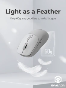 EWEADN Q5 2.4G+Bluetooth Dual-Mode Mouse Nirkabel Senyap, Indikator Baterai, 2400 DPI, Ringan dan Portabel, Cocok untuk Laptop/PC, Mendukung Mac OS, Windows, Linux, Ideal untuk Perpustakaan, Belajar, dan Penggunaan Kantor. - View 3