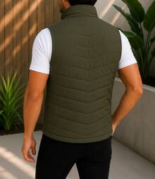 HPC POLO Men's Casual Vest, Lightweight, Comfortable - 橄欖綠 - 查看 4