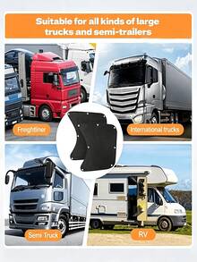 Semi-Truck Side Window Sunshade – Fits Freightliner Cascadia (All Models) – UV Protection & Heat Dissipation – With Suction Cups – Mesh Side Window Sunshade For Long-Haul Drivers - A - View 6