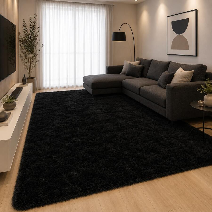 Shaggy Rug 2.00 X 2.50 Assorted Colors - 黑色 - 查看 1