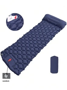 Portable Sleeping Pad, Outdoor Camping Inflatable Mattress With Pillow, Ultra-Lightweight Foldable Inflatable Bed, Suitable For Outdoor Hiking And Trekking - Multicolor - View 12