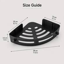 4/3/2/1pc ABS Triangular Corner Shower Caddy, No-Drill Strong Adhesive Wall-Mounted Bathroom Storage Rack With Hooks, Waterproof Shampoo Soap Liquid Toothbrush Holder, Space-Saving Bathroom Accessories, Bathroom Decor, Bathroom And Kitchen Storage Rack - Multicolor - View 7