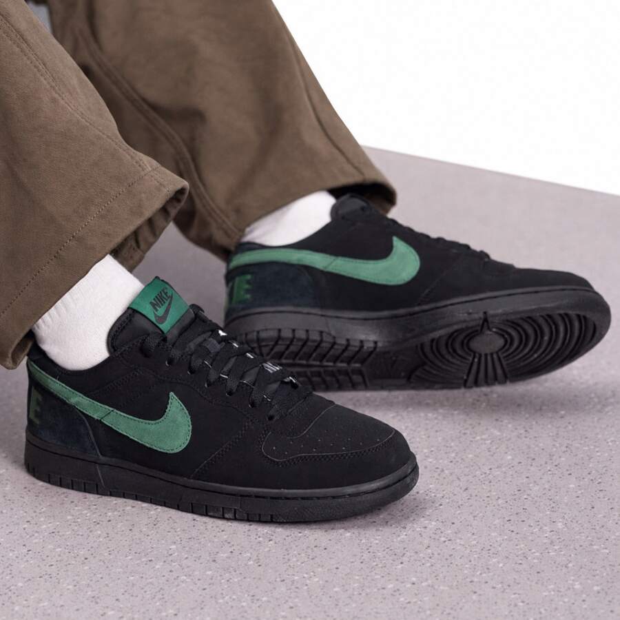 Nike BIG LOW Retro Sports Casual Shoes - Black/Green - View 1