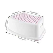 Single‑Layer Anti‑Slip Step Stool, Equipped With Stable Anti‑Slip Foot Pads, Built‑In Portable Handle, Strong Load‑Bearing Capacity, Multi‑Functional Step Stool, Easy To Clean, Space‑Saving For Storage, Suitable For Kitchen, Living Room And Restroom - Multicolor - View 12
