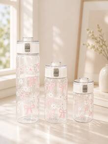 1个14盎司/20盎司/27盎司复古水瓶，单层蝴蝶结雏菊心形塑料杯 - 可重复使用户外露营冰咖啡杯，便携耐用，适合野餐、户外活动、婚礼、派对、生日、礼物、母亲节、夏季饮用 - 彩色 - 查看 5