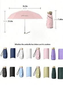 Mini Pocket Travel Umbrella, 2-In-1, Ultra-Lightweight & Portable, Sun & Rain Dual Use, Travel Essential, Perfect Choice For Back To School Season - Multicolor - View 9