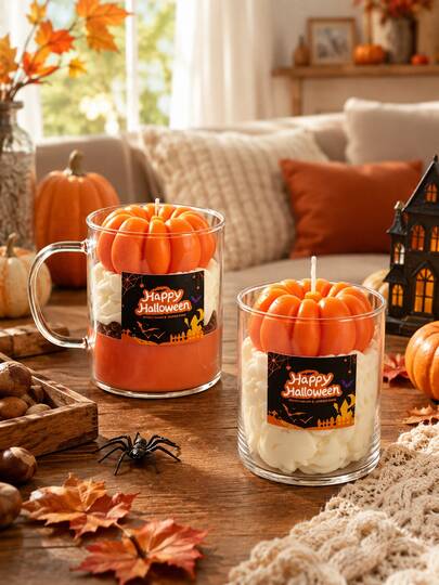 Lilin Aromaterapi Halloween, Dekorasi Lilin , Dekorasi Rumah Halloween, Lilin Aromaterapi, Dekorasi Musim Gugur, Suvenir Pesta, Dekorasi Thanksgiving, Pengharum Rumah yang Nyaman, Dekorasi Meja Meriah, Hadiah Liburan, Ornamen Lucu, Dekorasi Ruangan Musiman
