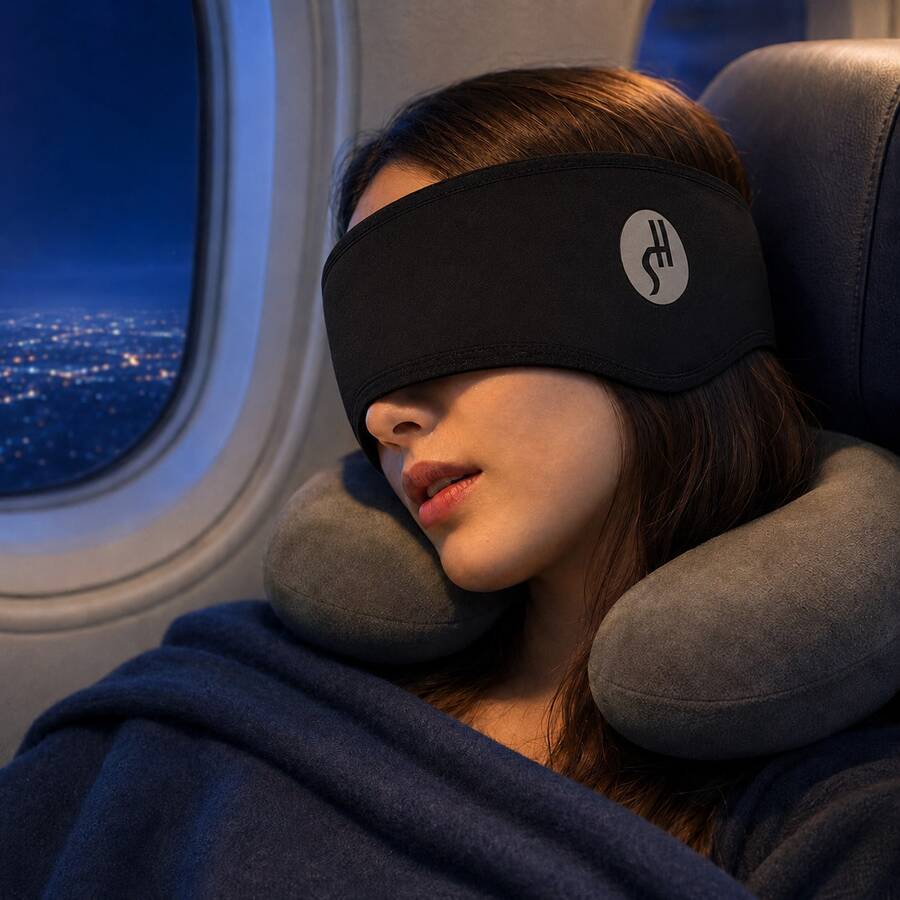 2合1睡眠頭帶,柔軟彈性睡眠眼罩頭帶內建耳機,適合旅行、午睡、瑜珈,良好的隔音效果 - 多色 - 查看 1
