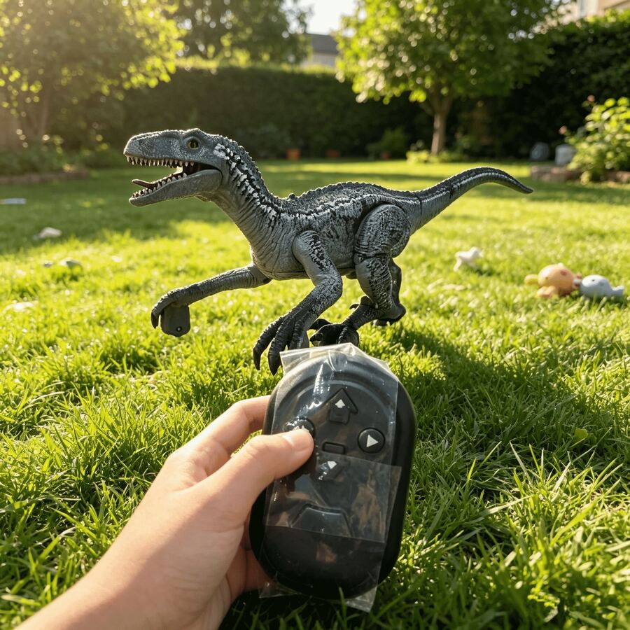 1pc/Set Remote Control Dinosaur Toy, 2.4GHz Kids Dinosaur Toy With Adjustable Joints, Light Effects And Sound Effects, Parent-Child Interactive Toy, Realistic Dinosaur Model Toy, Perfect Holiday Gift For Children - Multicolor - View 1