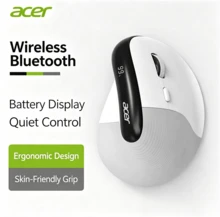 Acer Mouse Vertikal Bluetooth Nirkabel Ergonomis, Mouse Genggaman Vertikal Tiga Mode, Mouse Pelindung Tangan, Anti-Cedera Tangan Akibat Mouse, Penggunaan Kantor yang Tenang - View 7