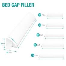 AVXLRQ This Bed Wedge Pillow Fills The Gaps In The Headboard, Features A Soft Triangular Backrest And Lumbar Support, A Removable And Machine-Washable Pillowcase, And Ergonomic Sleep Support. Its Elegant Design Enhances Comfort For Sleep And Reading. - White - View 10