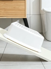 Single‑Layer Anti‑Slip Step Stool, Equipped With Stable Anti‑Slip Foot Pads, Built‑In Portable Handle, Strong Load‑Bearing Capacity, Multi‑Functional Step Stool, Easy To Clean, Space‑Saving For Storage, Suitable For Kitchen, Living Room And Restroom - Multicolor - View 7