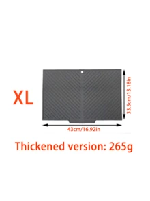 1pc Silicone Drainage Mat, Sloped Bowl And Cup Holder Mat, Bathroom Drainage Filter Mat, Non-Slip Kitchen Table Mat, Placemat/Coaster, Kitchen Supplies, Heat Resistant, Sink Side Non-Slip Kitchen Mat, Home And Kitchen Decor - Dark Grey - View 13
