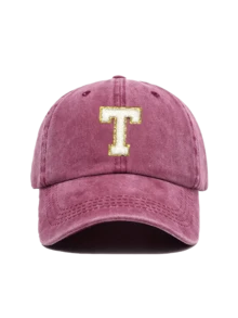 PC Neutral Baseball Cap A-Z 26 Letters Y2K Style Adjustable Vintage Hat Men Women Outdoor Travel Daily Street Sun Protection Cap Gift - Burgundy - View 6