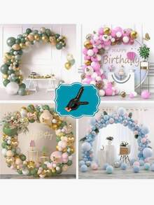 Balloon Arch Clips, Balloon Garland Buckles, Plastic Crocodile Clips, Balloon Decoration Fixing Accessories, Reusable Balloon Clips, Suitable For Birthday, Wedding, Party, Thickened Balloon Arch Matching Tools - Black - View 2