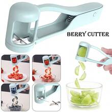 Fruit And Vegetable Berry Slicer, Small Tomato And Strawberry Slicer, Four Grid Quarter Berry Slicer, Suitable For Fruit Salad And Cake Decoration, Kitchen Small Tool - Multicolor - View 1