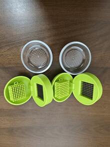 1件手動大蒜壓榨器與研磨器,易清洗多功能廚房工具,適用於大蒜切碎、切片與研磨,便攜手持設計,塑料材質,適合家庭廚房、餐廳與戶外活動 - 彩色 - 查看 8