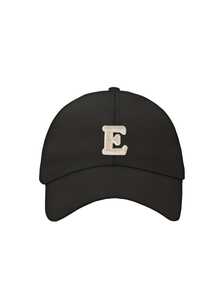 1pc Women's Elastic Empty Top Sport Visor Hat With A-Z Alphabet Print, Wide Brim UV Protection Sweat-Wicking Sun Cap, Light Comfort For Back-To-School - Black - View 6