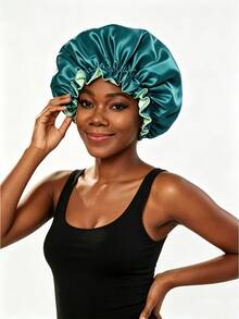 YPGVUO Reversible Ruffle Edge Satin Sleep Bonnet, Soft Elastic Night Hair Cap For Overnight Curly Hair Protection, Delicate Birthday Holiday Gift For Women - Lace Round Hat - View 15