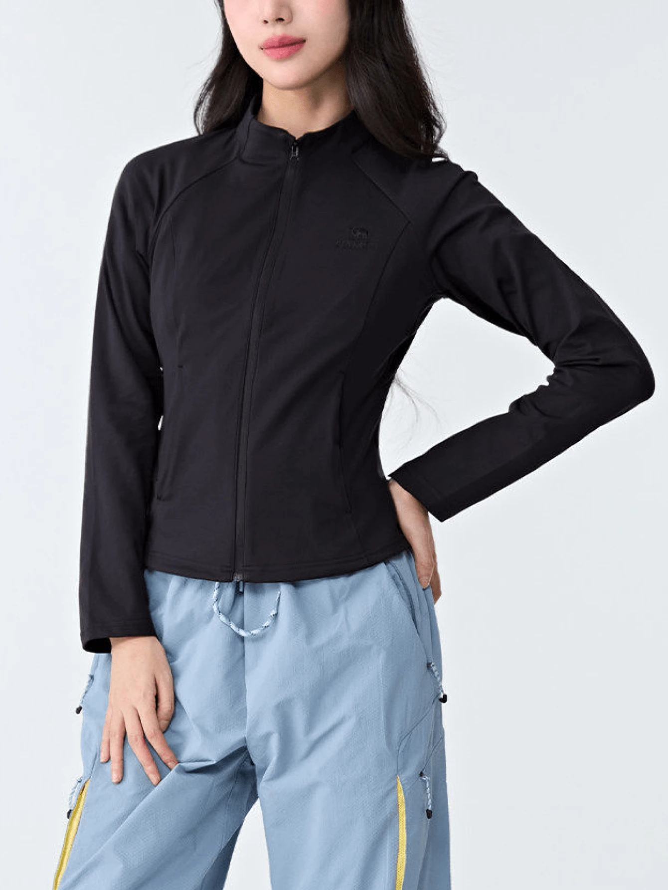 CAMEL CROWN Women's New Soft Shell Jacket, Knitted Outdoor Wear-Resistant Elastic Stand Collar Fashion Slim Fit 3D Cut Outerwear - Phantom Black - View 1