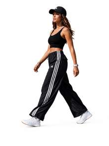 Adidas New Summer W 3S WV PT Women's Casual Loose Wide-Leg Breathable Sports Pants - Black and White - View 2