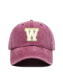 PC Neutral Baseball Cap A-Z 26 Letters Y2K Style Adjustable Vintage Hat Men Women Outdoor Travel Daily Street Sun Protection Cap Gift - Burgundy - View 8